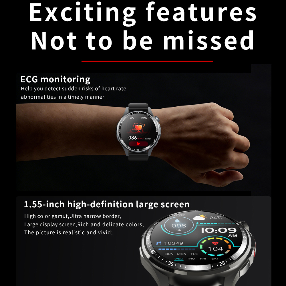 Men Smart Watch Ultra HD Scree - Fall Detection Watch recension och pris